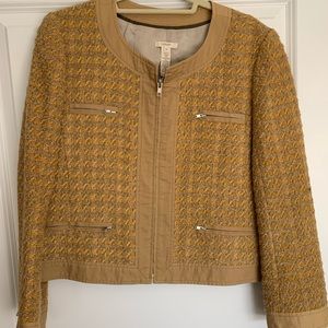 Italian metallic houndstooth boucle jacket